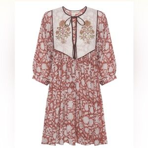 Daughters of India Diya Mini Dress - Chestnut